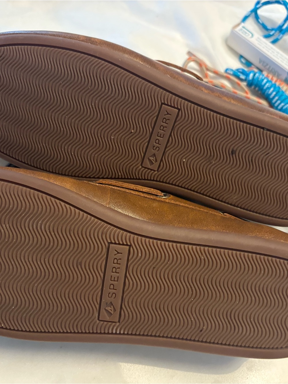Sperry Brown Leather Boat Shoes Flats - Picture 3 of 4